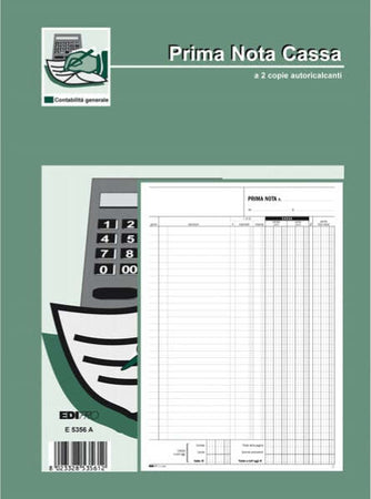 Blocco prima nota cassa entrate-uscite-Iva - 50-50 fogli autoricalcanti - 31 x 21cm - Edipro Cancelleria e prodotti per ufficio/Archivio ufficio e accessori per scrivania/Modulistica e conservazione registri/Libri e registri contabili Eurocartuccia - Pavullo, Commerciovirtuoso.it