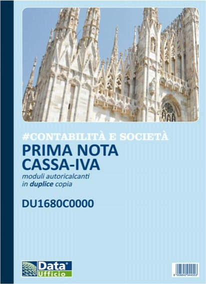Blocco prima nota cassa-IVA - 50-50 copie autoricalcanti - 29 7 x 21 5 cm - DU1680C0000 - Data Ufficio Cancelleria e prodotti per ufficio/Archivio ufficio e accessori per scrivania/Modulistica e conservazione registri/Libri e registri contabili Eurocartuccia - Pavullo, Commerciovirtuoso.it