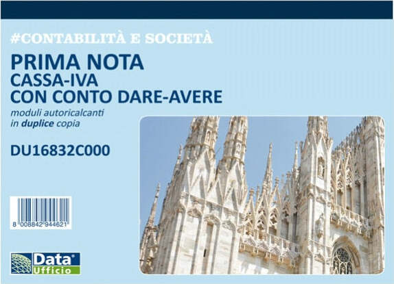 Blocco prima nota cassa-IVA c-conto (dare-avere) - 50-50 copie autoricalcanti - 21 5 x 29 7 cm - DU16832C000 - Data Ufficio Cancelleria e prodotti per ufficio/Archivio ufficio e accessori per scrivania/Modulistica e conservazione registri/Libri e registri contabili Eurocartuccia - Pavullo, Commerciovirtuoso.it