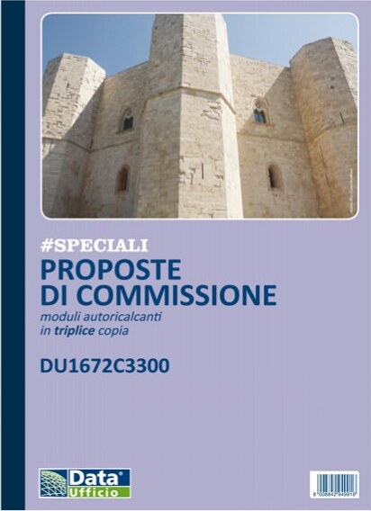 Blocco proposte commissione - 33-33-33 copie autoricopianti - 29 7 x 21 5 cm - DU1672C3300 - Data Ufficio Cancelleria e prodotti per ufficio/Archivio ufficio e accessori per scrivania/Modulistica e conservazione registri/Libri e registri contabili Eurocartuccia - Pavullo, Commerciovirtuoso.it