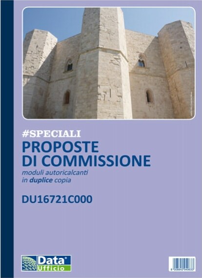Blocco proposto commissione - 50-50 copia autoricopiante - 29 7 x 21 5 cm - DU16721C000 - Data Ufficio Cancelleria e prodotti per ufficio/Archivio ufficio e accessori per scrivania/Modulistica e conservazione registri/Libri e registri contabili Eurocartuccia - Pavullo, Commerciovirtuoso.it