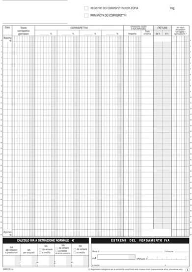 Blocco registro corrispettivi - 12-12 copie autoric. - 29 7 x 21 5 cm - DU168512C00 - Data Ufficio Cancelleria e prodotti per ufficio/Archivio ufficio e accessori per scrivania/Modulistica e conservazione registri/Libri e registri contabili Eurocartuccia - Pavullo, Commerciovirtuoso.it