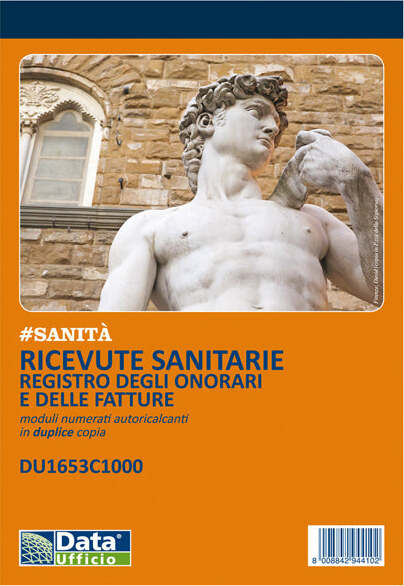Blocco ricevute sanitarie numerate - 100-2 copie autoricalcanti - 21 5x14 8cm - DU1653C1000 - Data Ufficio Cancelleria e prodotti per ufficio/Archivio ufficio e accessori per scrivania/Modulistica e conservazione registri/Libri e registri contabili Eurocartuccia - Pavullo, Commerciovirtuoso.it