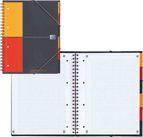 Blocco spiralato Organiser Book - 5mm con margine - 240 x 297mm - 80gr - 80 fogli - Oxford Cancelleria e prodotti per ufficio/Carta blocchi e quaderni/Blocchi appunti taccuini e diari/Blocchetti memo adesivi Eurocartuccia - Pavullo, Commerciovirtuoso.it