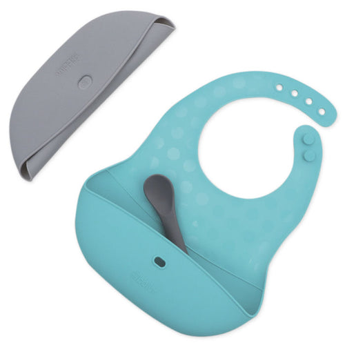 Bavaglino in silicone con cucchiaino BBLUV