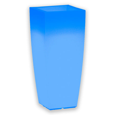 Vaso luminoso Stilo Square Bright decorazione con led per esterno "Made in Italy"