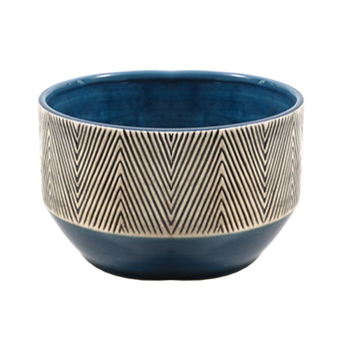 Porta vaso decorativo coppa Boho chic in ceramica colorata da 11