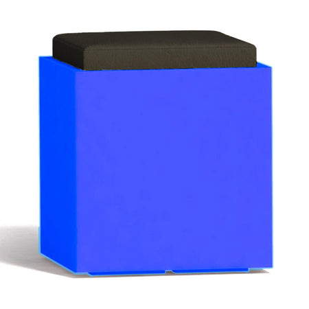 Poltroncina luminosa Square Bright quadrata con led pouf "Made in Italy" per esterno