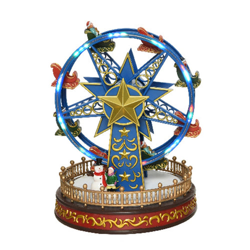 Scena animata a Led Ruota panoramica colorata decorazione da 23.5 cm