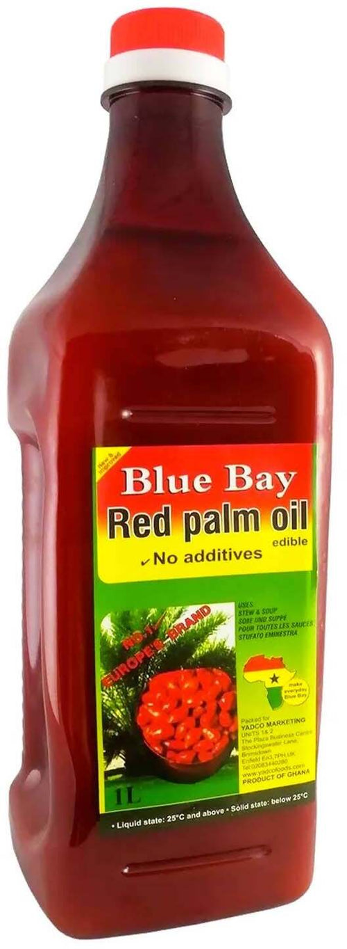 Blue Bay Red Palm Oil 1 Litro Olio Di Palma Rosso Ghana Olio Vegetale Da Cucina