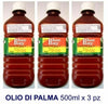 BLUE BAY RED PALM OIL OLIO DI PALMA ROSSO ORIGINE GHANA 500 ml x 3 flaconi