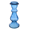 Candelabro in vetro jody blu zaffiro h 40cm prodotto con vetro riciclato
