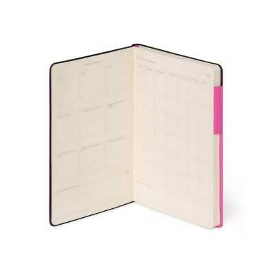 Taccuino quaderno my notebook a righe rosa medium legami con elastico 13 x 21 cm bougainvillea