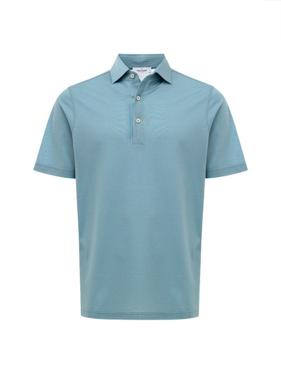 Gran Sasso Polo in Cotone Piquet Azzurro da uomo