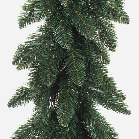 Boa natalizio "Cavalese" in PVC effetto aghi di Pino color Verde 270 cm decorazione Natalizia