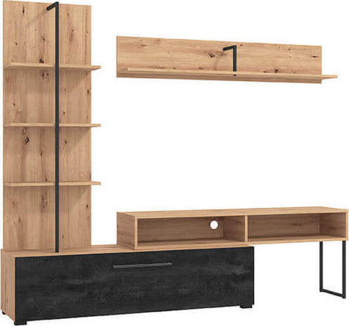 BOBBIE---parete-attrezzata-con-anta-e-mensola-moderna-minimal-in-legno-cm-205-x-41,5-x-173-h-Antracite-Milani-Home