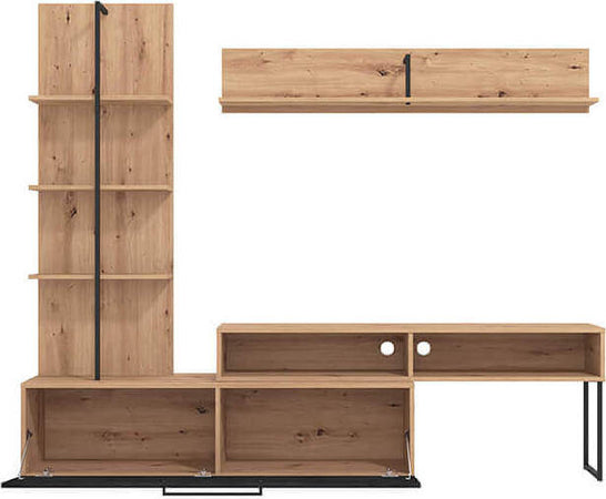 BOBBIE---parete-attrezzata-con-anta-e-mensola-moderna-minimal-in-legno-cm-205-x-41,5-x-173-h-Antracite-Milani-Home