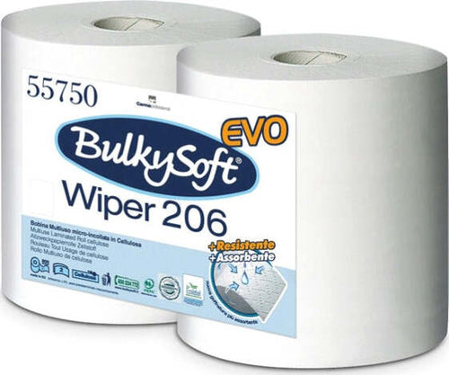 Bobina asciugatutto Classic - 2 veli - 26 cm x 208 mt - diametro 26 cm - 18 gr - microgoffrata - bianco - BulkySoft [multipack] 2 pezzi Commercio Industria e Scienza/Forniture sanitarie e igieniche/Accessori e sanitari bagno/Supporti per asciugamani di carta commerciali Eurocartuccia - Pavullo, Commerciovirtuoso.it