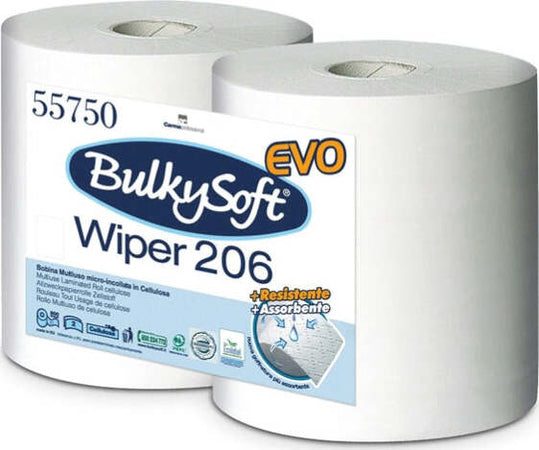 Bobina asciugatutto Classic - 2 veli - 26 cm x 208 mt - diametro 26 cm - 18 gr - microgoffrata - bianco - BulkySoft [multipack] 2 pezzi Commercio Industria e Scienza/Forniture sanitarie e igieniche/Accessori e sanitari bagno/Supporti per asciugamani di carta commerciali Eurocartuccia - Pavullo, Commerciovirtuoso.it