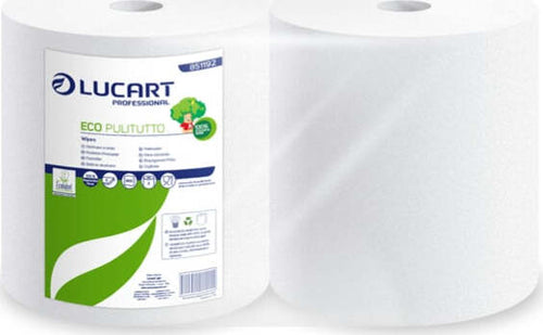 Bobina asciugatutto Eco Pulitutto - 2 veli - 18 5 gr - diametro 24 cm - 25 cm x 200 mt - microgoffrata - bianco - Lucart [multipack] 2 pezzi Commercio Industria e Scienza/Forniture sanitarie e igieniche/Accessori e sanitari bagno/Supporti per asciugamani di carta commerciali Eurocartuccia - Pavullo, Commerciovirtuoso.it