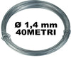 BOBINA MATASSA FILO FERRO FILATO CROMATO DIAMETRO 1,4MM PER 40 METRI Commercio Industria e Scienza/Materie prime/Metalli e leghe/Acciaio INOX/Filo di acciaio INOX Trade Shop italia - Napoli, Commerciovirtuoso.it