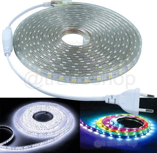 BOBINA STRISCIA STRIP LED 5050 FLESSIBILE PROFILO SILICONE 5M 10M LUCE ESTERNO Illuminazione/Strisce LED Trade Shop italia - Napoli, Commerciovirtuoso.it