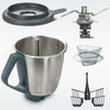 Boccale Completo Bimby TM5 con Ghiera Lame Misurino e Coperchio Originale Vorwerk