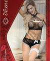 Body-A-Frange-Completino-Intero-Sexy-Lingerie-Hot-Con-Ricami-Taglia-Unica-Nero