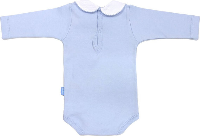 Body Con Collo  Manica Lunga Interlock Taglia 18 D.R. Liso Celeste Moda/Prima infanzia/Abbigliamento/Bambino 0-24/Tutine e body/Body La Casa Del Bebè - Napoli, Commerciovirtuoso.it