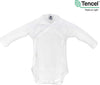 Body Manica Lunga Incrociato Taglia 0 Tencel Bianco Moda/Prima infanzia/Abbigliamento/Bambino 0-24/Tutine e body/Body La Casa Del Bebè - Napoli, Commerciovirtuoso.it