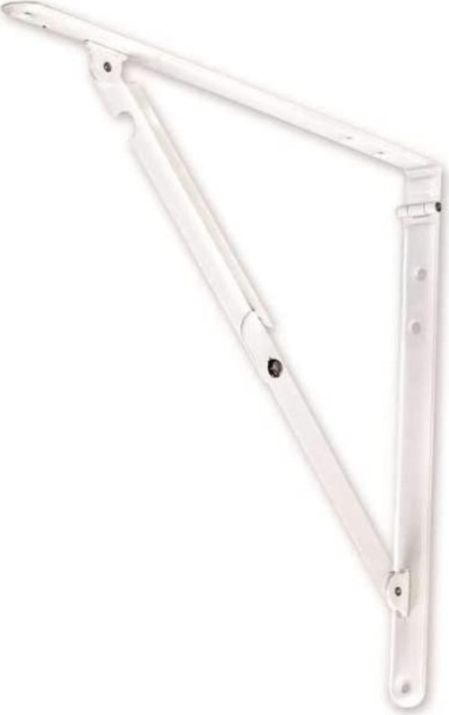 BOLIS-ITALIA---REGGIMENSOLA-PIEGHEVOLE-30CM---PORTATA-MASSIMA-25kg---IN-ACCIAIO-VERNICIATO-COLORE-BIANCO