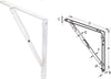 BOLIS-ITALIA---REGGIMENSOLA-PIEGHEVOLE-40CM---IN-ACCIAIO-VERNICIATO-COLORE-BIANCO-***