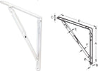 BOLIS-ITALIA---REGGIMENSOLA-PIEGHEVOLE-40CM---IN-ACCIAIO-VERNICIATO-COLORE-BIANCO-***