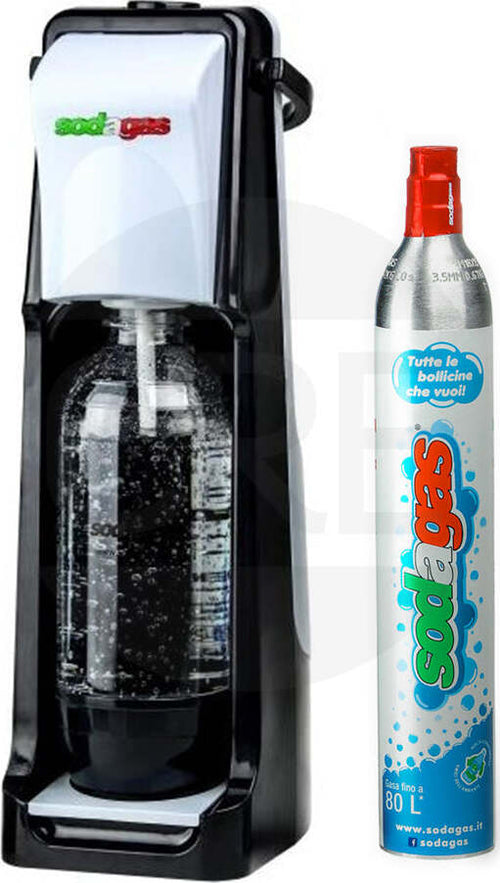 Bollicino,-Gasatore-per-Acqua-SodaGas,-Nero,-con-Bombola-CO2