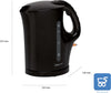 Bollitore, 1.7 lt, 200 W, Nero Acciaio inossidabile senza filo Clatronic WK 3445