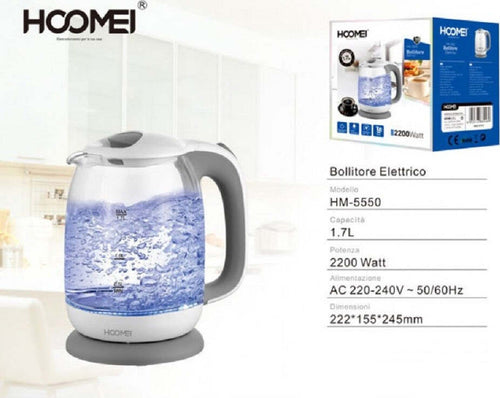 Bollitore Elettrico 1.7 Litri 2200 Watt Hm-5550 Scalda Acqua Te' Tisane Casa, arredamento e bricolage > Elettrodomestici > Bollitori Trade Shop italia - Napoli, Commerciovirtuoso.it