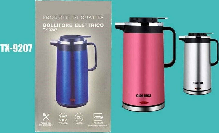 Bollitore Elettrico Capacit? 2 Litri Cordless Acqua Ufficio Viaggi Tx-9207 Casa, arredamento e bricolage > Elettrodomestici > Bollitori Trade Shop italia - Napoli, Commerciovirtuoso.it