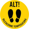 Bollo adesivo da terra - ''Alt Rilevazione temperatura'' - D 50 cm Fai da te/Sicurezza e protezione/Attrezzature per sicurezza sul lavoro/Segnaletica antinfortunistica Eurocartuccia - Pavullo, Commerciovirtuoso.it