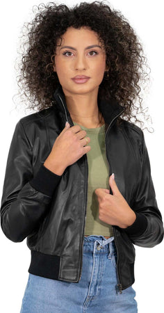 Bomber-Donna---Bomber-Donna-Nero-In-Vera-Pelle
