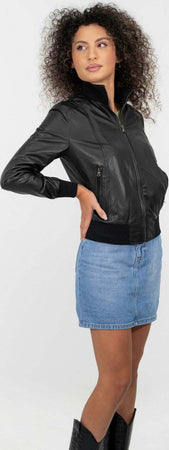 Bomber-Donna---Bomber-Donna-Nero-In-Vera-Pelle