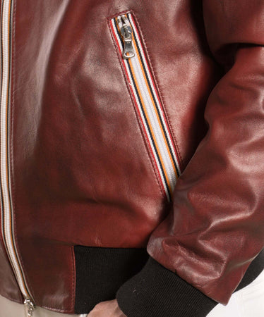 Bomber-Kway---Bomber-Uomo-Bordeaux-in-vera-pelle