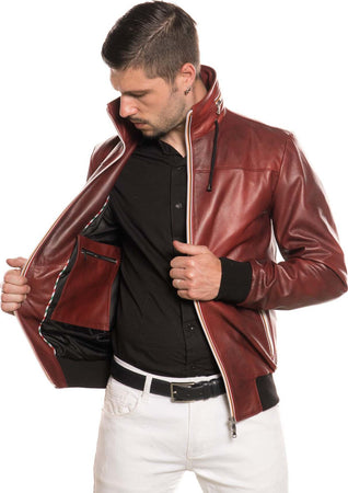 Bomber-Kway---Bomber-Uomo-Bordeaux-in-vera-pelle