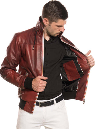 Bomber-Kway---Bomber-Uomo-Bordeaux-in-vera-pelle
