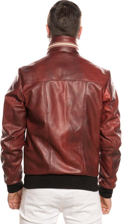 Bomber-Kway---Bomber-Uomo-Bordeaux-in-vera-pelle