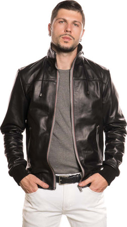 Bomber-Kway---Bomber-Uomo-Nero-in-vera-pelle