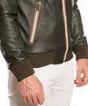 Bomber-Kway---Bomber-Uomo-Verde-in-vera-pelle