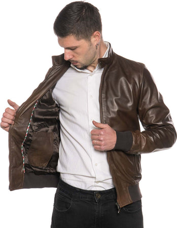 Bomber-Napoli---Bomber-Uomo-Marrone-in-vera-pelle
