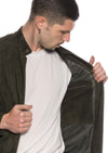 Bomber-Napoli---Bomber-Uomo-Verde-in-vera-pelle-camoscio
