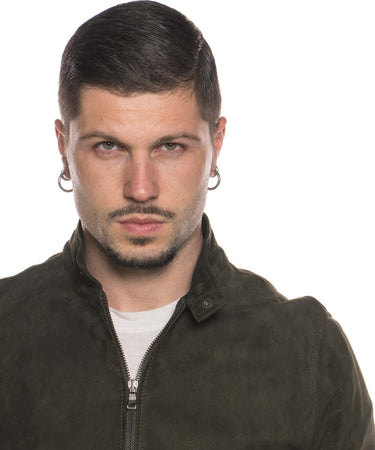 Bomber-Napoli---Bomber-Uomo-Verde-in-vera-pelle-camoscio
