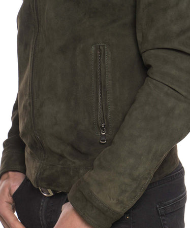 Bomber-Napoli---Bomber-Uomo-Verde-in-vera-pelle-camoscio
